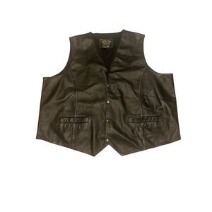 Modal New York Men’s Vest Leather Black Size 5X